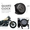 Classic Texture Motorcycle Clock Waterproof Durable Practical Multi-functional 22-25mm Dia Handlebar Watch Luminous Quartz Clock