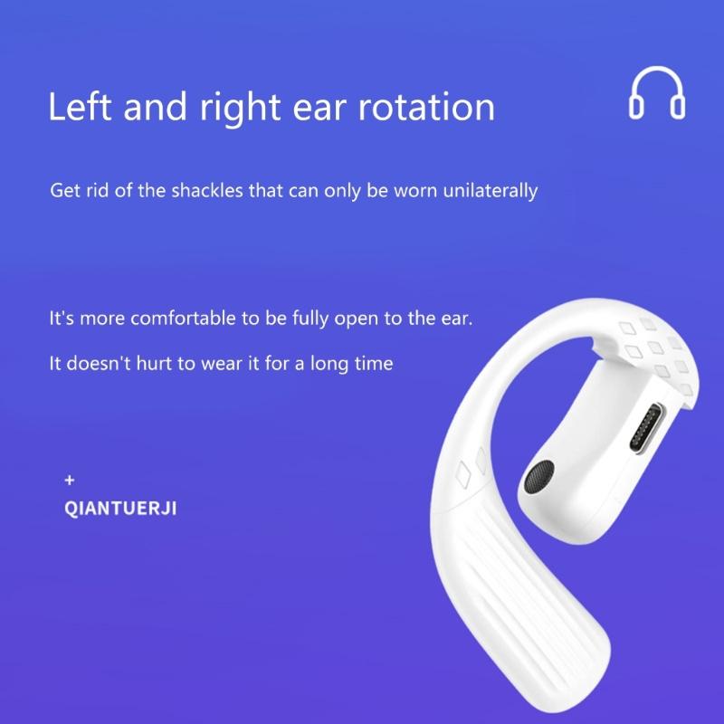 Цифровые спортивные наушники, совместимые с Bluetooth 5.4, с заушными креплениями, поворот на 180°, с низкой задержкой и шумоподавлением