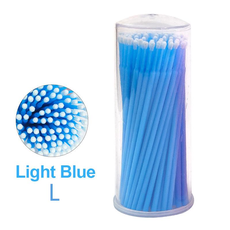 100 шт. Щеточка для чистки ресниц, микроватные палочки для наращивания ресниц, отдельные микрощеточки для ресниц, инструменты для снятия макияжа