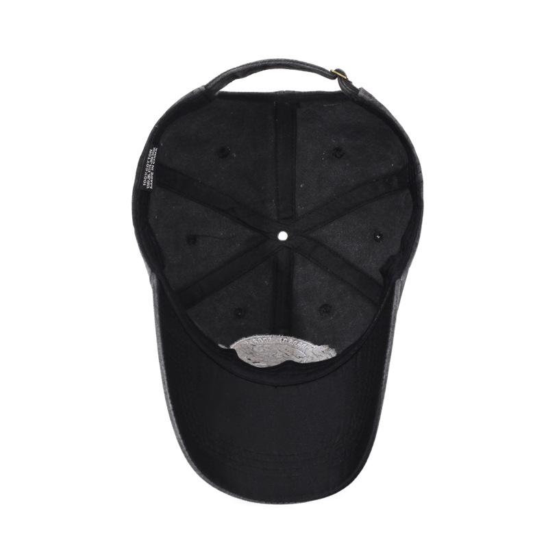 Retro Cap Trendy Versatile Washed Denim Baseball Cap Outdoor Men'S Travel Sunscreen Baseball Cap