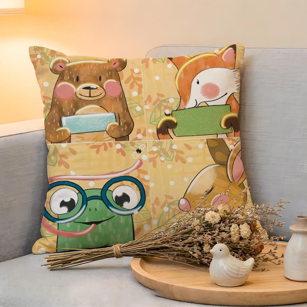 Cushion Cover Linen SkinFriendly Soft Decorative Case For Sofa Home Decor Kwaii Anime Cute MyMymyberries Art Pillow cover