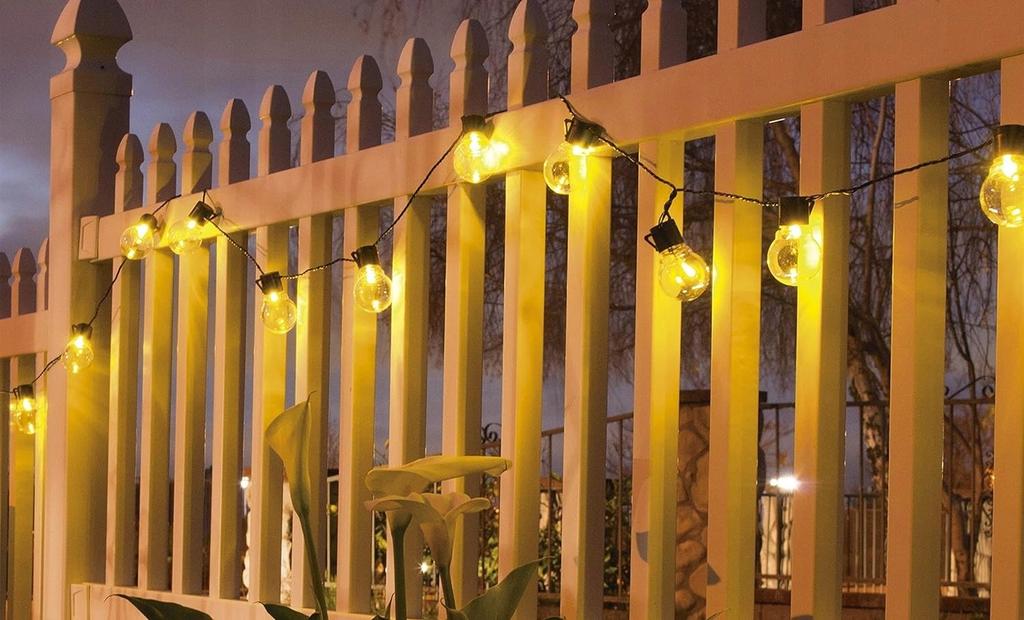 Solar Garden Garland Led Lights 20X Bulbs Hanging Decorative