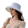 Hepburn Straw Hat Sunshade Sunscreen Seaside Beach Hat Women'S Spring And Summer Big Edge Sun Hat Ins Wind Wide Brim Big Brim