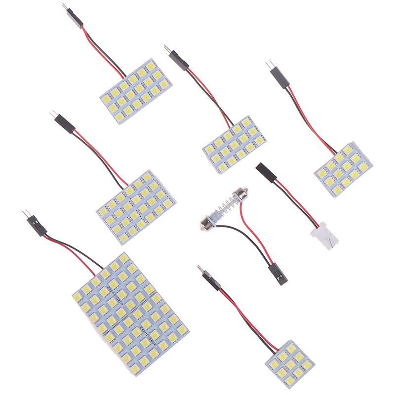 Car Interior 5050 Led White Light Smd Lamp Panel T10 Festoon Dome Ba9S 12V 5W