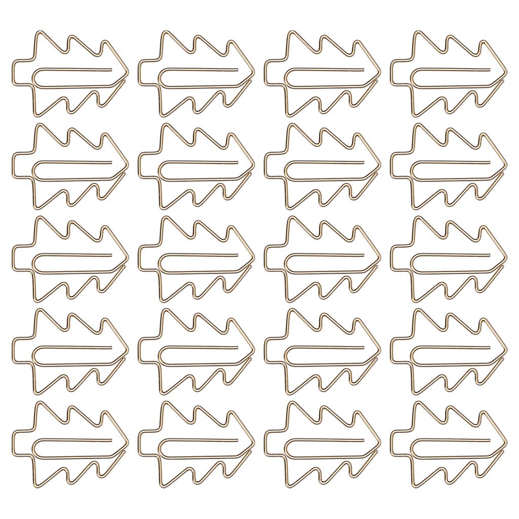 20 шт. скрепок для бумаги, железные, цветные, устойчивые к ржавчине, процесс покрытия, уникальные скрепки в форме рождественской елки для