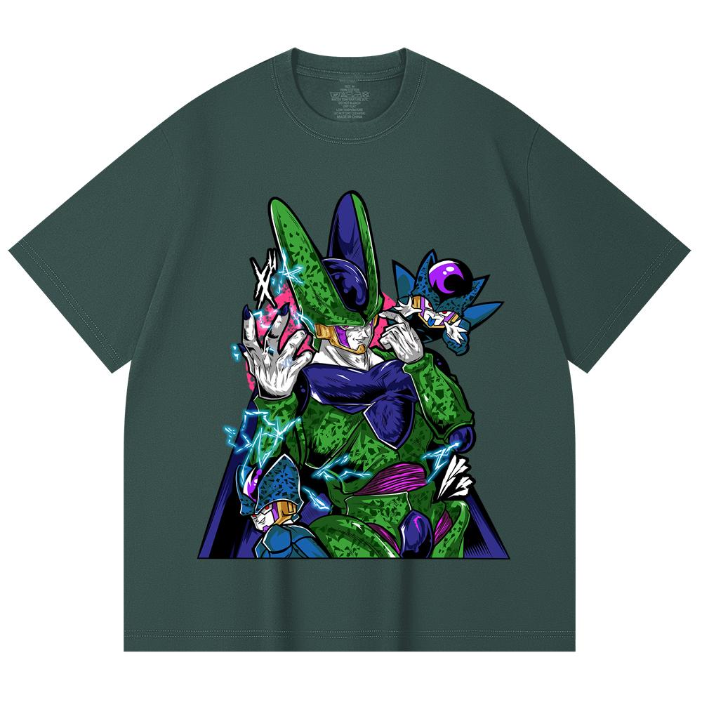 230 г/м² 100% хлопок Dragon Ball V29 Принт Cell Унисекс Тяжелая хлопковая футболка