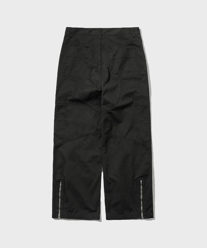INTEMPOMOOD Panel Bio Washed Cargo Pants_Charcoal