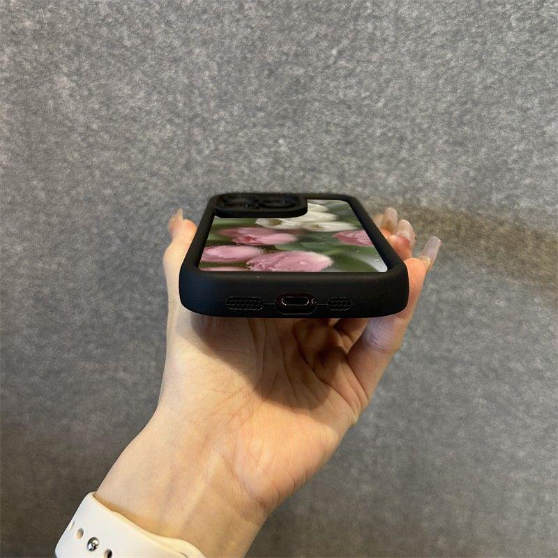 Для iPhone 17 16 15 Pro Max 14 13 12 11 17 Air Case Эстетичный Чехол с Розовым Цветочным Рисунком Для iPhone 16E 7 8 Plus SE2 Ударопрочный Мягкий Чехол
