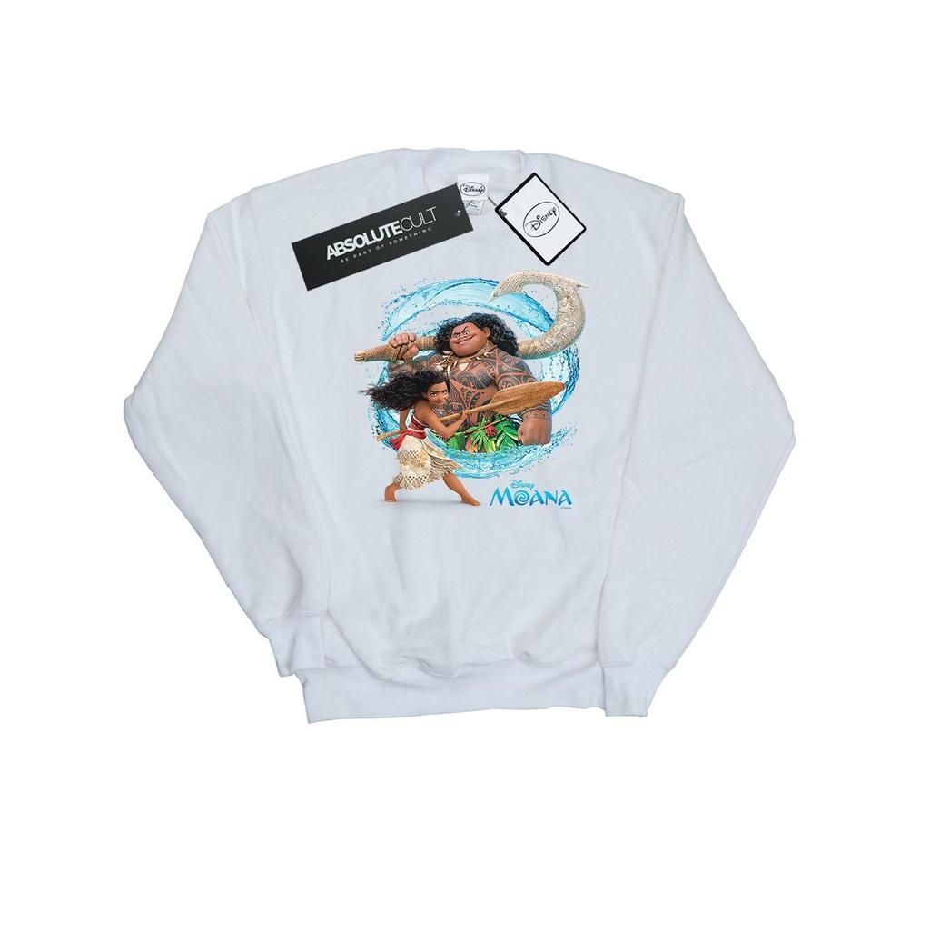 Disney Girls Moana And Maui Wave Sweatshirt