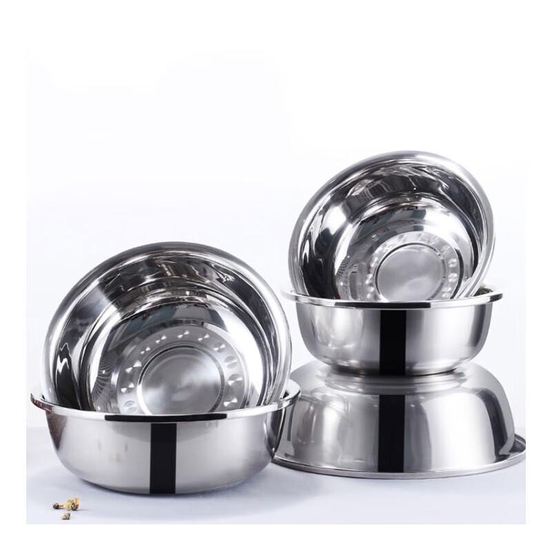 Homeglen Large Round Stainless Steel Multi-Purpose Bowl