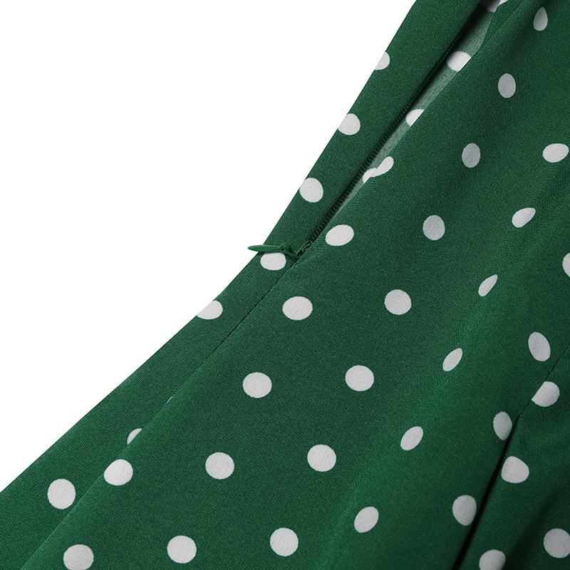 ZANZEA Женское повседневное платье с v-образным вырезом и коротким рукавом в горошек