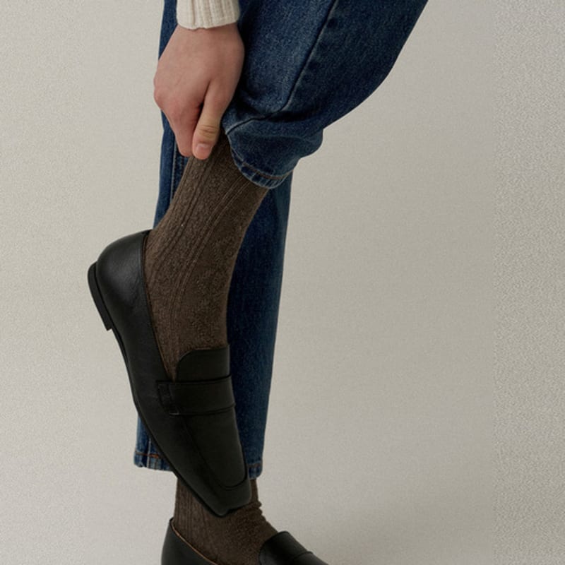 Blank03 шерстяные уютные носки с кабельным узором (3colors)