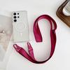 Lanyard Magnetic Case For Samsung Galaxy S25 Plus S23 S24 Ultra Magsafe Crossbody Strap Wireless Charging Acrylic Clear Cover
