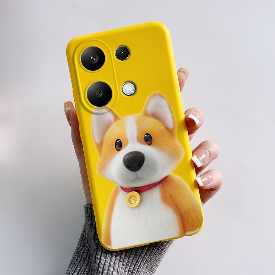 Чехол для Xiaomi Poco M6 Pro Мягкий силикон Милый Кот Панда Ударопрочный Чехол для Poco M6 Pro 4G ТПУ Чехол-Фонда Оболочка M6Pro 6.67''