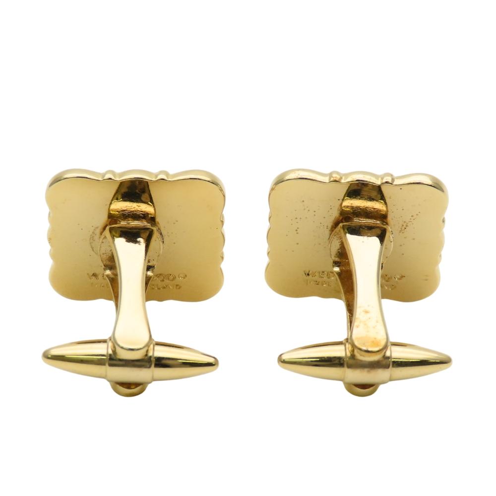 Used Wedgwood cuffs Jasper metal gold blue suit
