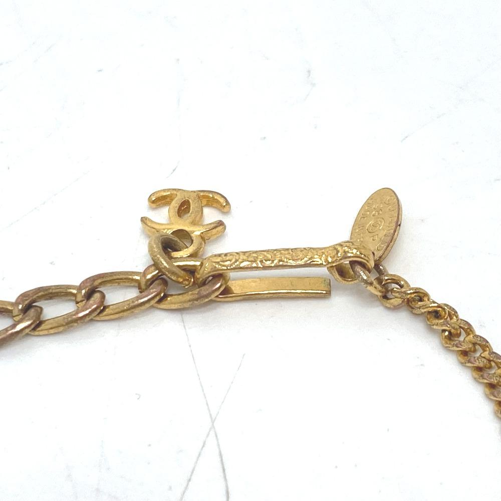 CHANEL 98P CC Mark Soccer Accessories Bracelet Metal Gold