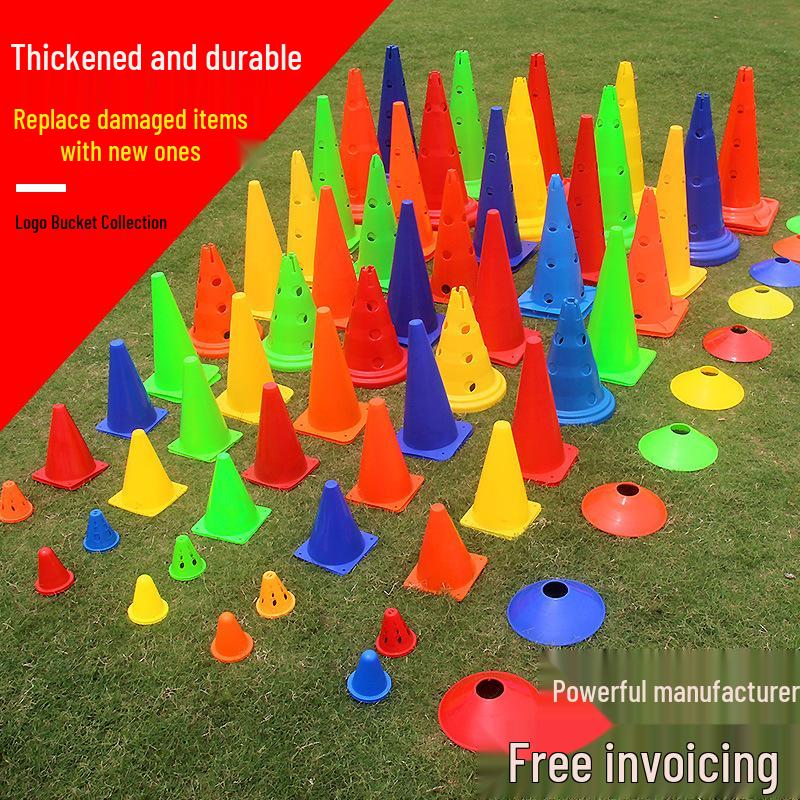 Agility Training Set: Marker Cones, Ice Cream Buckets, Frisbee Discs, Poles, Stakes, Rings, Ladders for Sports & Taekwondo.