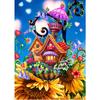 Diamond Embroidery Diy Cartoon Sunflower House Colorful Diamond Painting Cross Stitch Wall Decor