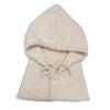 Hat and Scarf Integrated Women  Balaclava Plush Windproof Cap Knitted Beanies  Outdoor