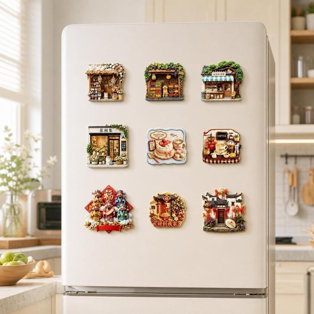 God of Wealth Refrigerator Magnet House Magnetic Sticker Blessing Gift Home Decoration Gift