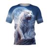 Футболка мужская свободного покроя с принтом тигра 3D, летняя повседневная мужская футболка с рисунком животных, модная одежда с круглым вырезом, принты, футболка