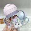 Toddler and Kids 250ML Sippy Cups Child Learning Cup Handle Feeding Cup with Straw Gravity Ball