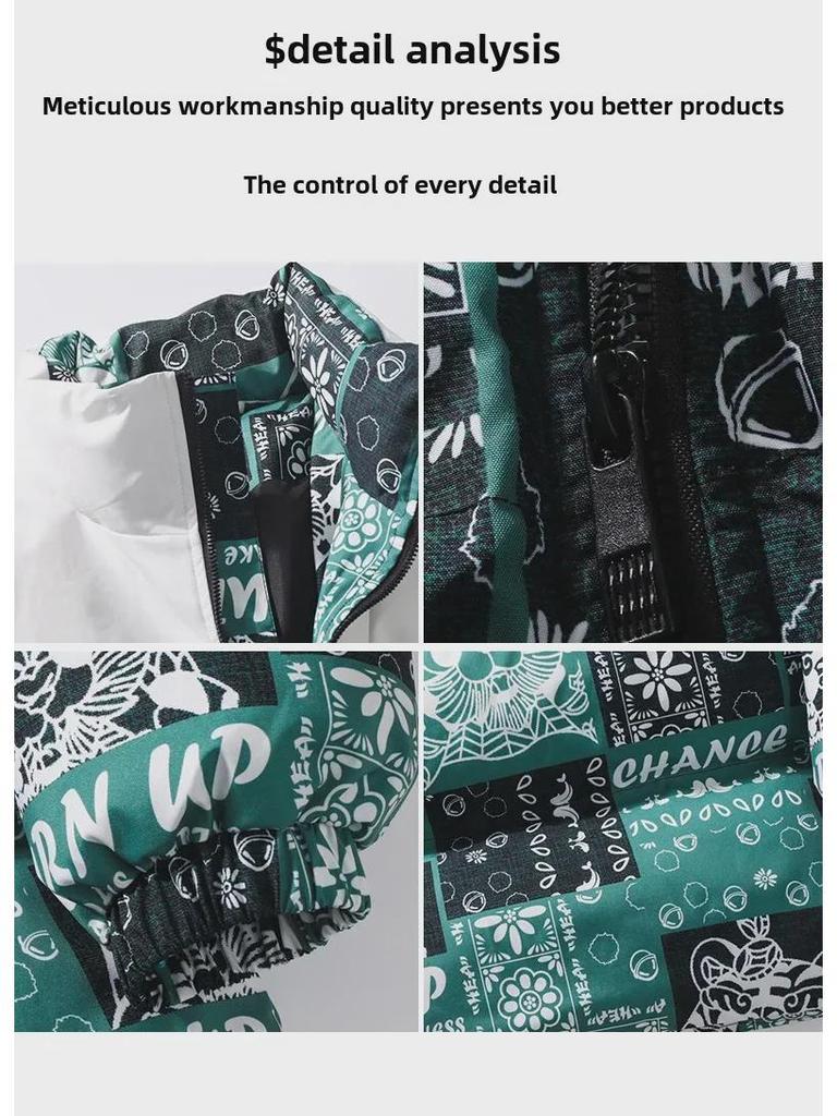 Men's Winter Thick Cotton Stand Collar Jacket - Trendy Loose Fit, Warm Down Style