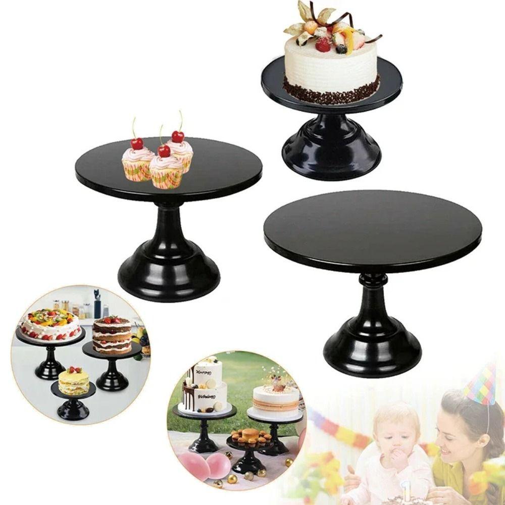 Round Dessert Table Display Rack Heavy Duty Cupcake Holder Stand High Base Cake Stand  Kitchen