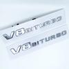 2017 Flat Letters G63 G65 V8 Biturbo V12 Biturbo Emblem for Mercedes Benz W463 Car Side Fender Trunk Nameplate Logo Sticker UO2