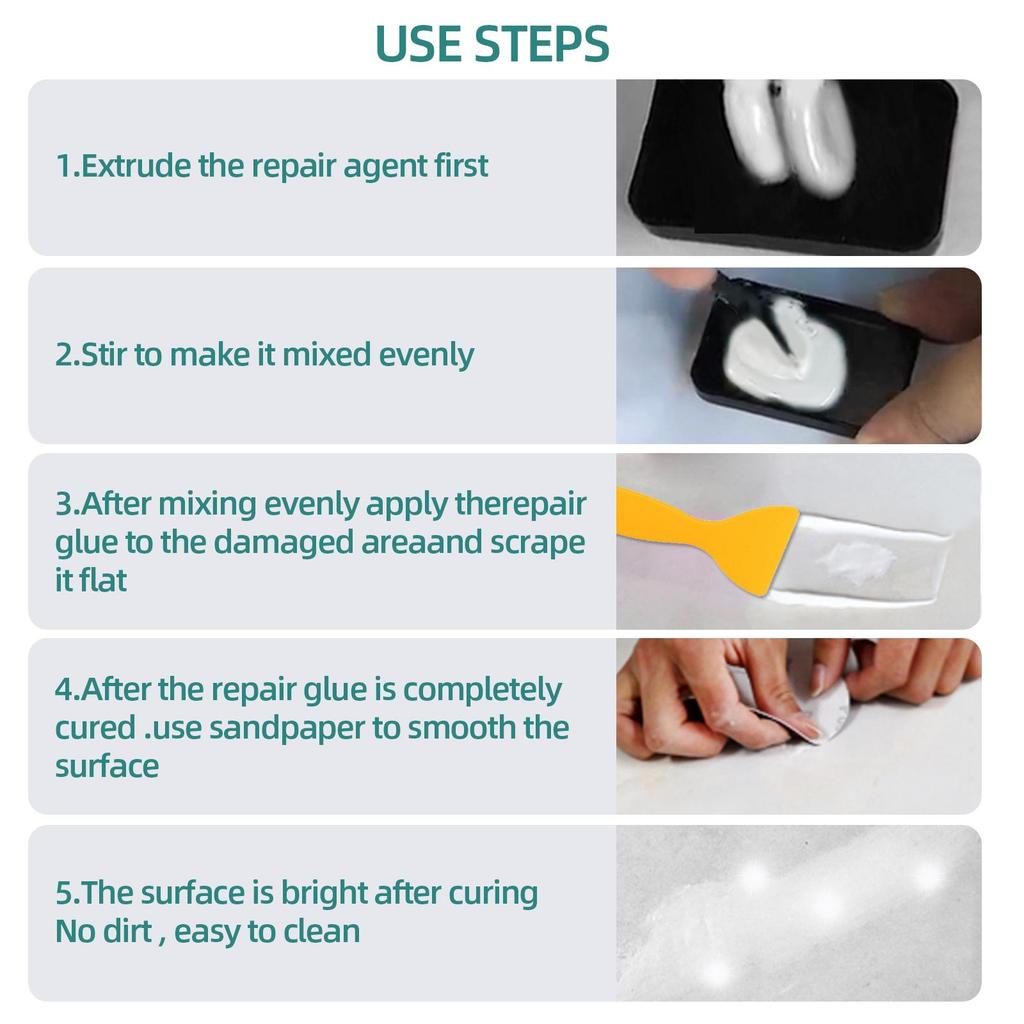 Набор пасты для ремонта плитки Набор пасты для ремонта плитки Заполнитель для плитки Универсальный акриловый средство для заделки трещин Сверхпрочный набор Ремонт ванны