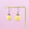 zakkaism Yellow Cotton Candy Hook Earrings - Handmade 925 Sterling Silver Jewelry for Women's Gift