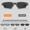 Fashionable Far And Near Dual-Use Photochromic Presbyopia Glasses For Sports Outdoor Sports Cycling Anti Slip Diopter To +4.0