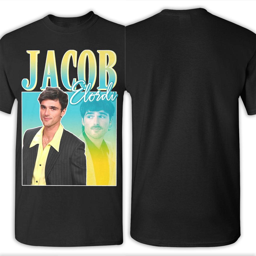 Unisex TShirts Jacob Elordi Y2K Vintage Funny Cotton Tee Shirt Short Sleeve T Shirts Round Neck Clothes Printing