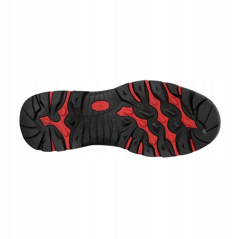 Nubuck Ankle Boots Black-Red, S3 Sra, "40 1 Pc