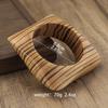 Geometric Wooden Bracelet Square Burlywood Hand Ring Simple Wood Grain Bangle  Unisex
