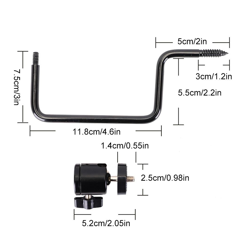 Hunting Trail Camera Tree Mount With 1/4 Inch Screw Quick Mount Camera Holder 360 Degrees Rotating For Solar Panel Charger