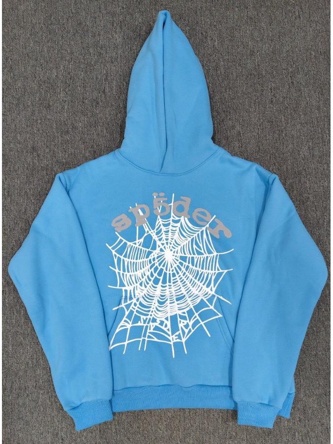 Мужская толстовка с принтом «Паутина» - Модная, свободного кроя, с плюшевой подкладкой