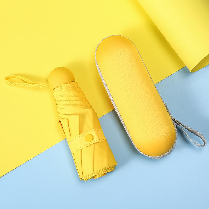 Скидка 50%: Компактный черный зонт с защитой от УФ-излучения для солнца и дождя