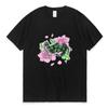 My Hero Academia Bakugo Gauntlets with Peonies Print T Shirt Men Women Street Fashion Oversized Short Sleeve Teen Summer Pop Tee