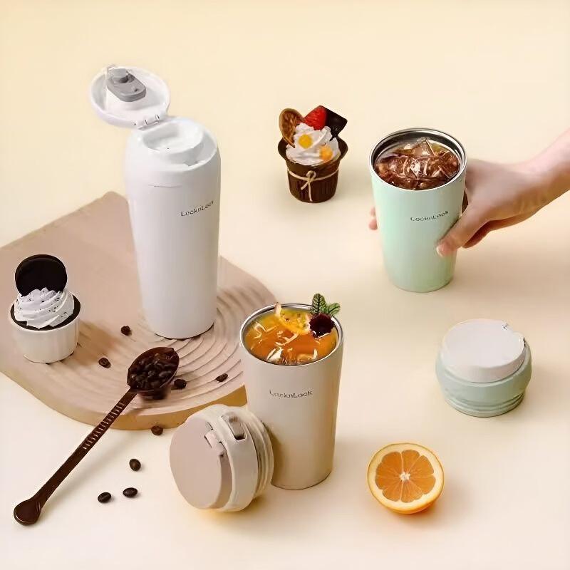 LocknLock Energy Capsule Stainless Steel Coffee Tumbler