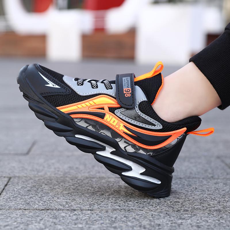 Детская легкая и модная обувь для папы с низким берцем на липучке, повседневная спортивная обувь на открытом воздухе, кроссовки