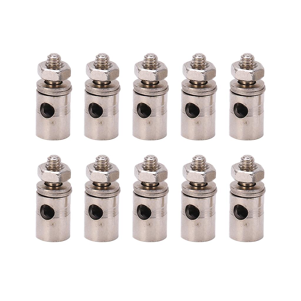10Pcs 2.1mm RC Plane Pushrod Connector Linkage Metal Quick Adjust Stopper for KT Fixed Wing Aircraft