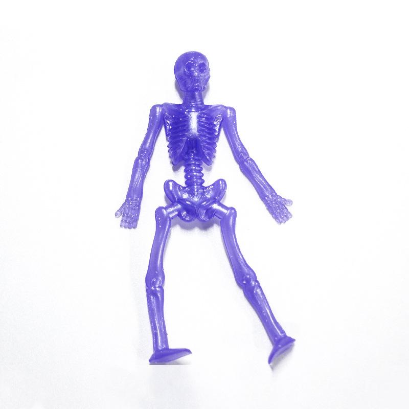 10 шт./пакет Гибкость TPR Мягкая резина Эластичный Маленький Зомби Скелет Человек Хэллоуин Кошелек или жизнь Игрушки Креативная Мини Странные Игрушки