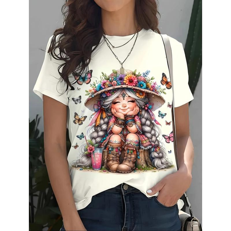 Fashion Summer Butterfly 3D Print T-shirts Women Streetwear Casual Beautiful Y2k Short Sleeve T Shirt O-neck Tees Tops Clothing