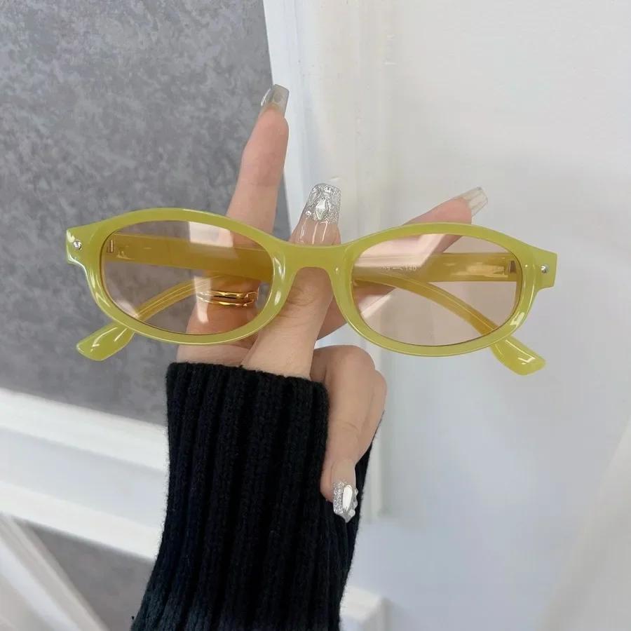 Модные овальные солнцезащитные очки женские мужские дизайнерские крутые солнечные очки женские для улицы цветные для путешествий