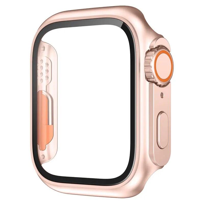 Tempered Glass Screen Protector For Apple Watch Case Series 9 8 7 6 5 4 3 Change To Ultra Iwatch Protective 45mm 44mm 41mm 40mm