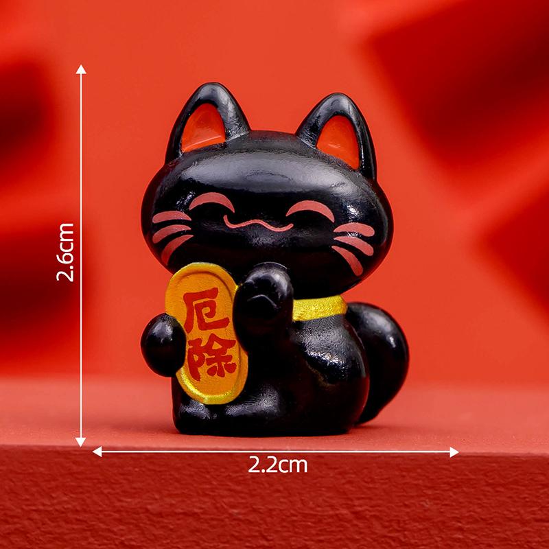 1 шт. милый мультяшный Lucky Cat изысканный орнамент из смолы маленький подарок ремесла миниатюрные фигурки для дома настольный орнамент