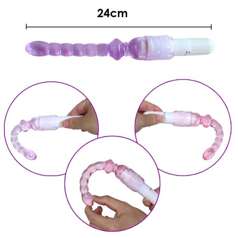 Игрушка для взрослых, вибрирующая пробка, силиконовый вибратор, массажер с бусинами