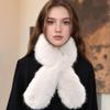 New Rabbit Fur Plush Scarf Women Winter Warm Soft Furry Scarves Casual Female Lady Outdoor Neck Warmer Collar  Retail