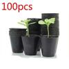 100pcs/set Soft Plastic Seedling Planters Bowl Nursery Plant Pots Grow Bag Basket for Flower Vegetable Gardening Tools Supplies